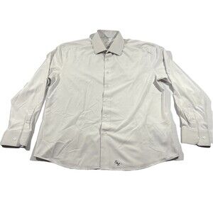 State and Liberty Shirt Mens 46 White Button Up Performance Lightweight Stretch